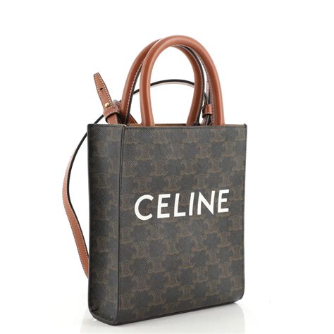 celine mini vertical cabas bag|Celine triomphe canvas tote.